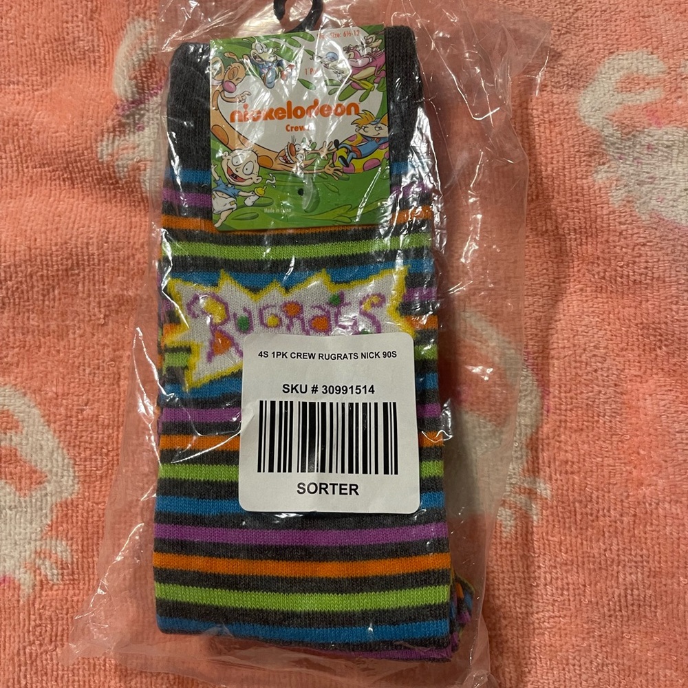 Nickelodeon Rugrats Multicolor Striped Socks